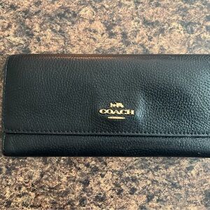 Coach Black Leather Wallet Project